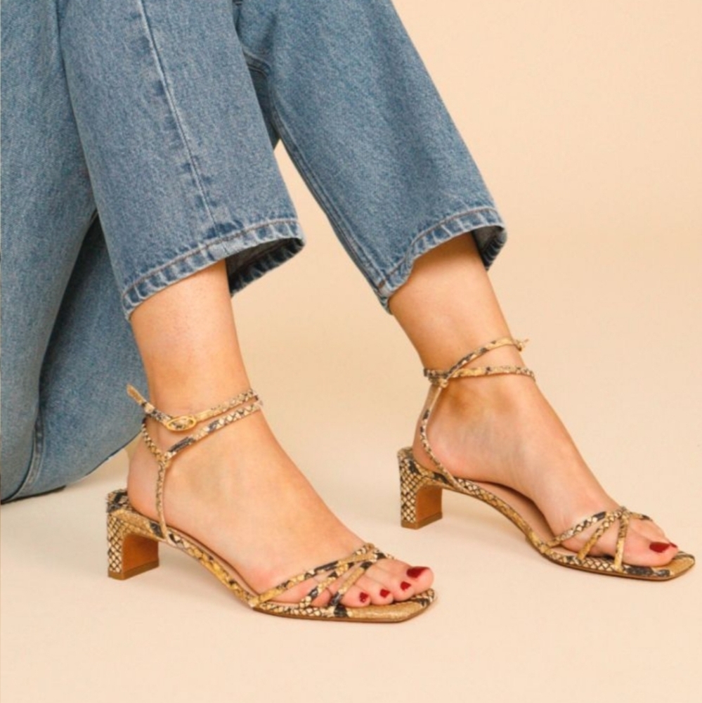 Rouje Snakeskin Sandals